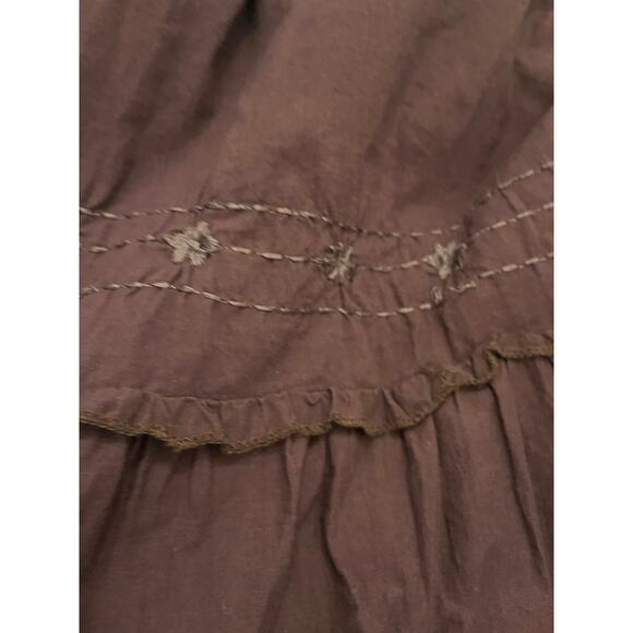 Y2K Fairy Tiered Cottage Core Skirt Women Floral Grunge Gypsy Chocolate Brown - Picture 6 of 7